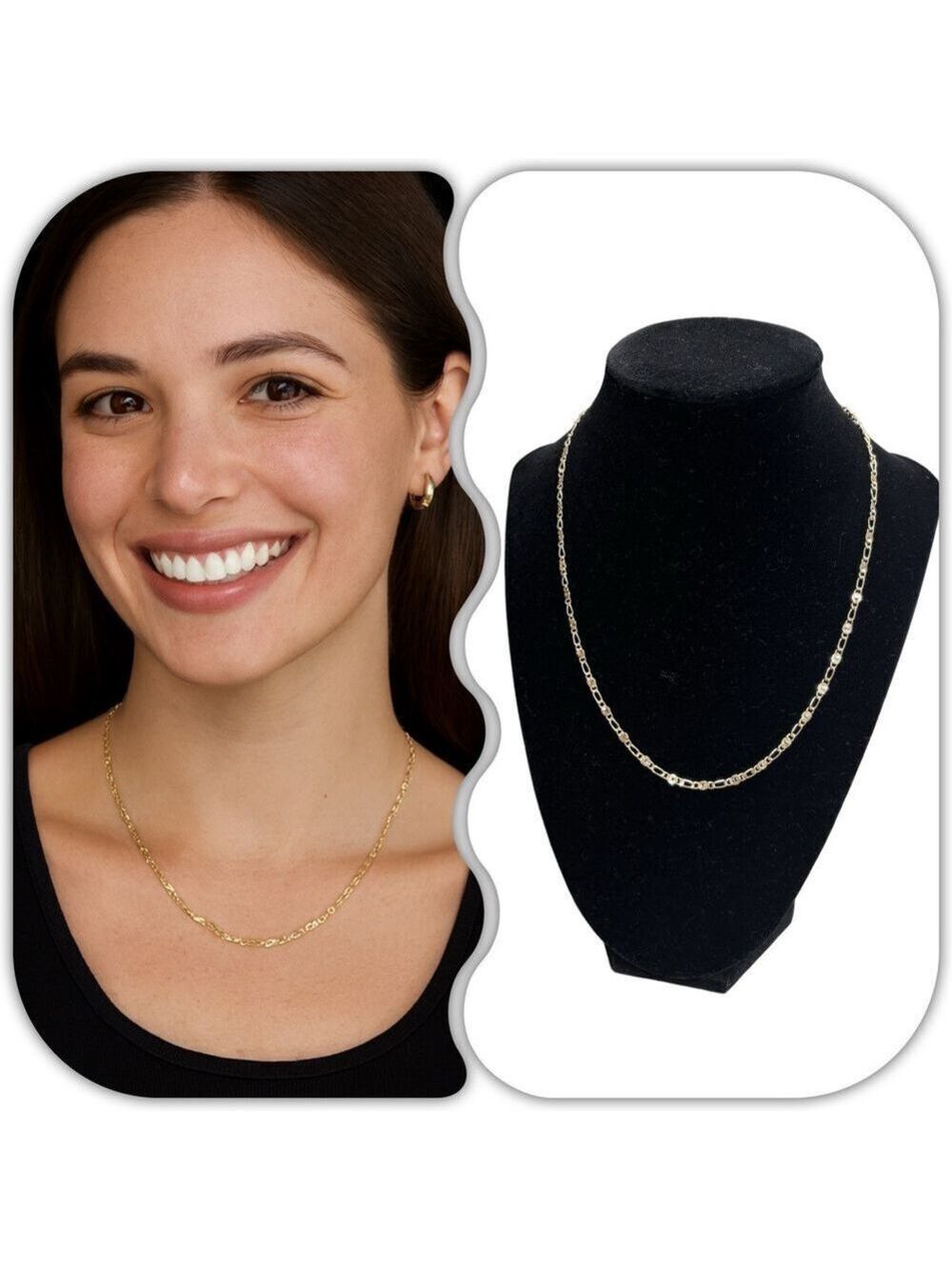 Gold filled Figaro Chain necklace